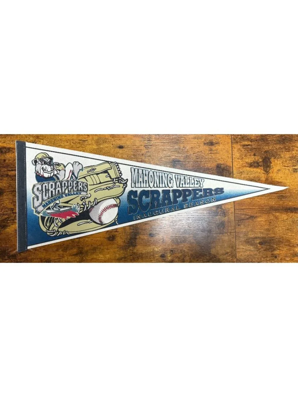Vintage Mahoning Valley Scrappers baseball Inaugural Season pennant